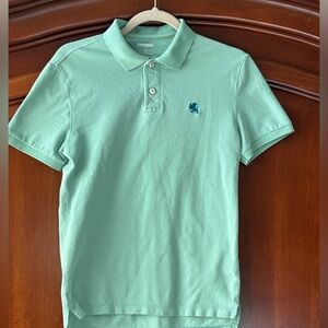 Express Mint Green Polo Shirt Mens Boys Size XS Front Button